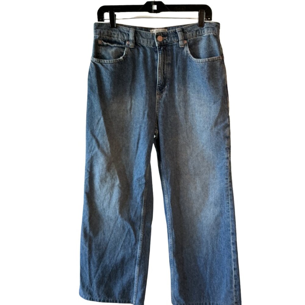 We The Free Tinsley Baggy Straight Jeans • Hazey Blue • 29 • NWOT (Altered)